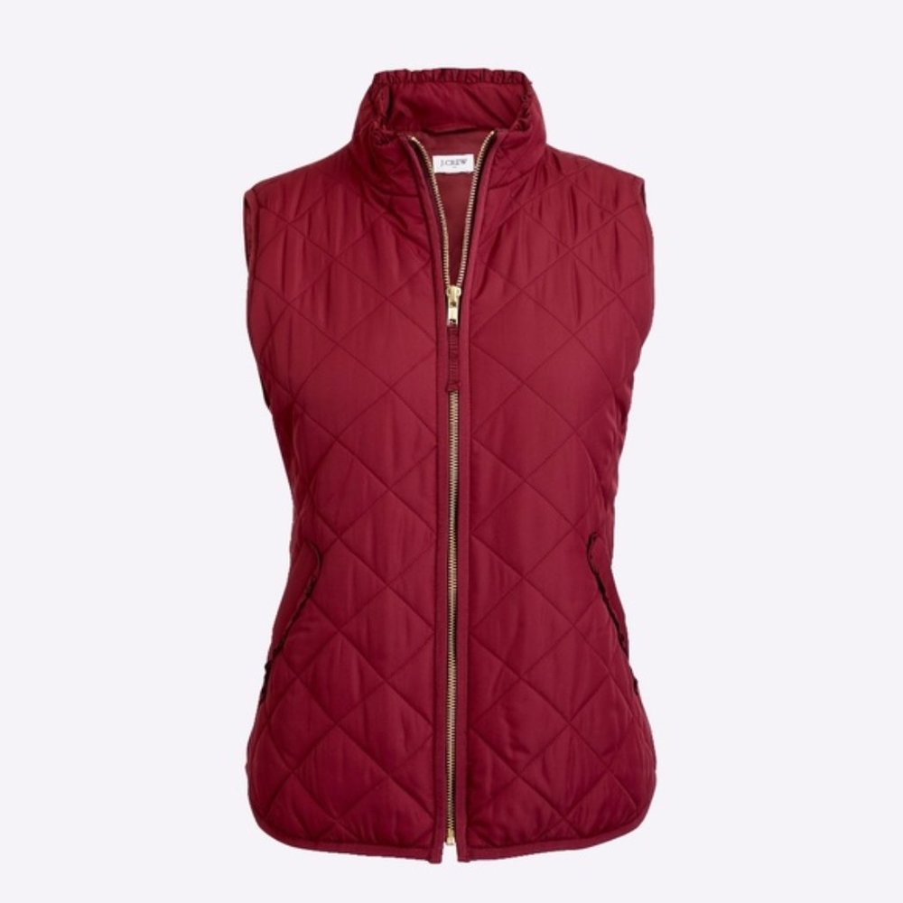 NWT J. Crew Diamond Quilted Zip-up Puffer Vest with Pockets